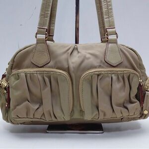 MZ Wallace Tan Nylon Shoulder Bag